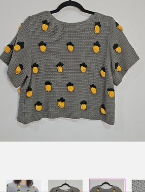 Zara pineapple 🍍 knit top